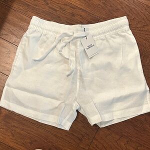 Vaca Swimwear White Men's Flat Front Shorts